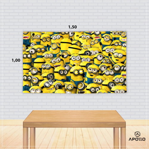 Painel Festa Minionstecido Oxford 150x100cm