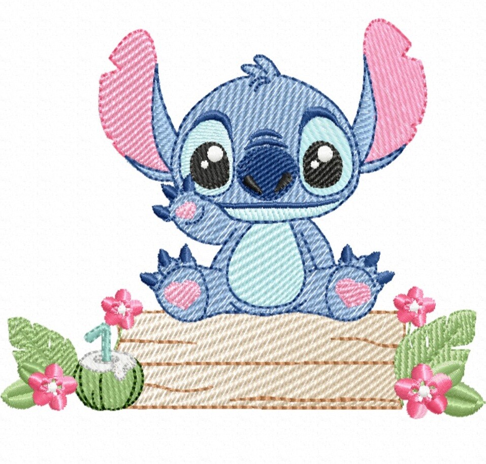 Matriz Bordado Conjunto Lilo E Stitch Delicados