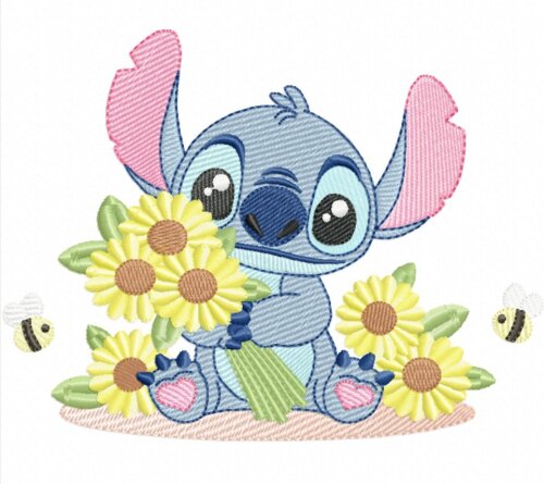 Matriz Bordado Conjunto Lilo E Stitch Delicados