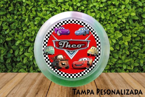 Kit 10 Latas Carros Disney personalizada tipo ninho