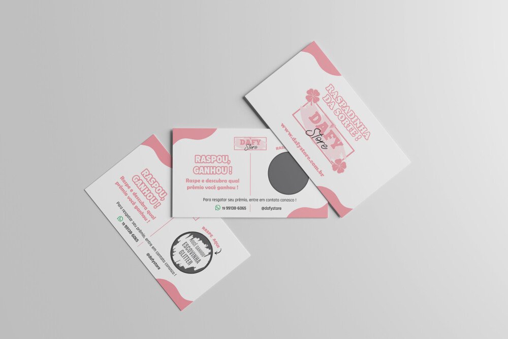 200 Raspadinhas Personalizadas c/ até 12 Variações de Prêmios