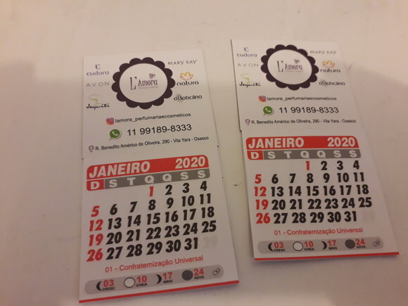 100 Imã de geladeira com calendário 5x5 sem embalagem