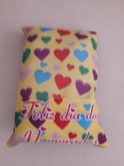 Almofadas com bolso personalizada em qualquer tema.2 LADOS