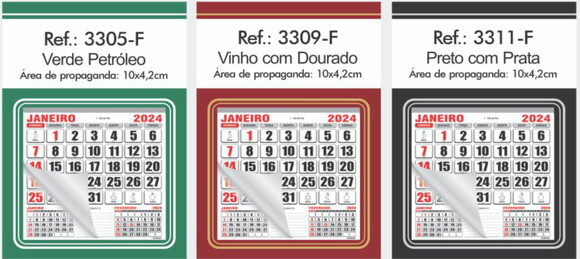 Folhinha de Geladeira - Linha 3300 (100un)