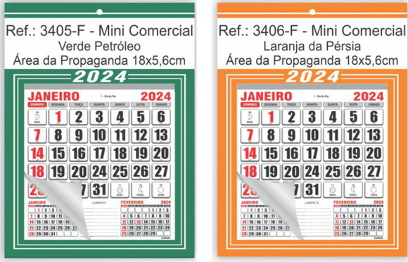 Folhinha de Parede Linha 3400 (100un)