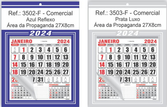 Folhinha de Parede Linha 3500 (100un)