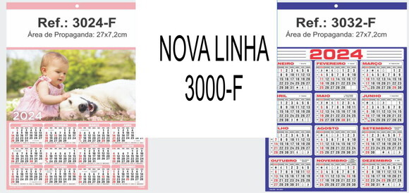 Folhinha de Parede Linha 3000 (100un)