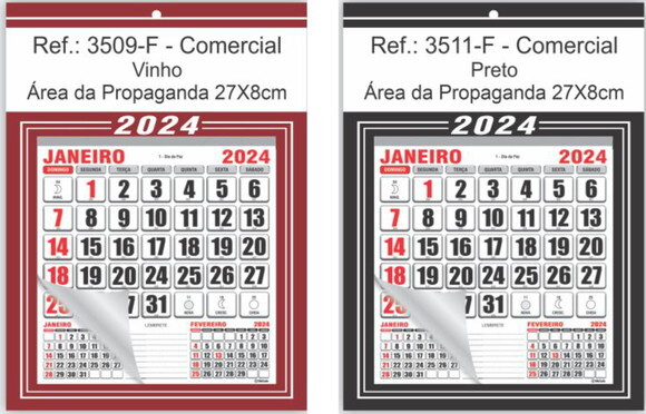 Folhinha de Parede Linha 3500 (100un)
