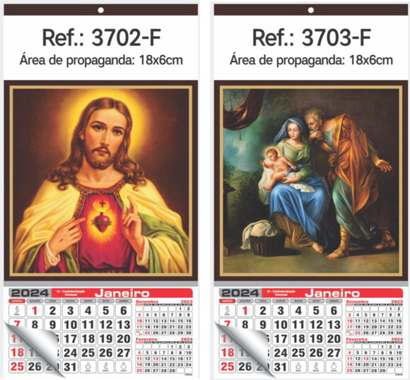 Folhinha de Parede Linha 3700 (100un)