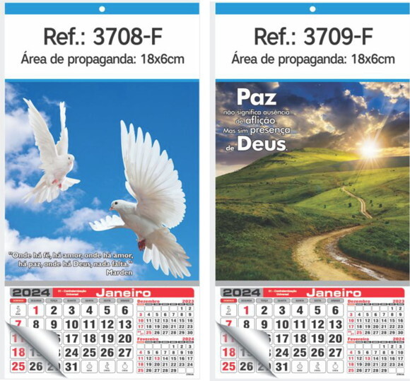 Folhinha de Parede Linha 3700 (100un)