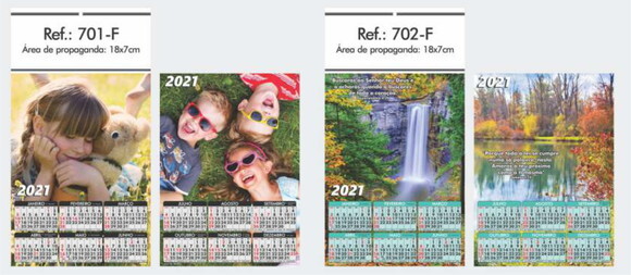 folhinha de parede linha 700 personalizada (150un)