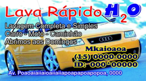 cartão de visita verniz localizado.