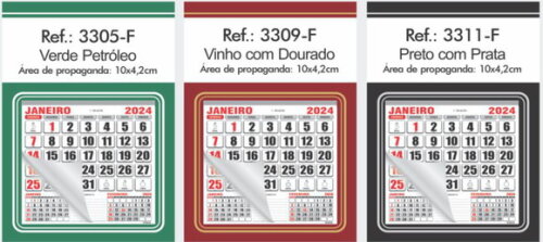 Folhinha de Geladeira - Linha 3300 (100un)