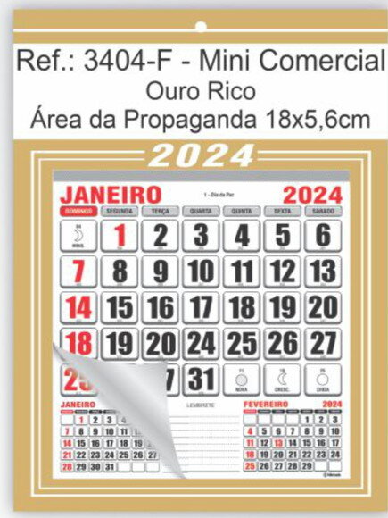 Folhinha de Parede Linha 3400 (100un)