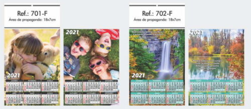 folhinha de parede linha 700 personalizada (150un)