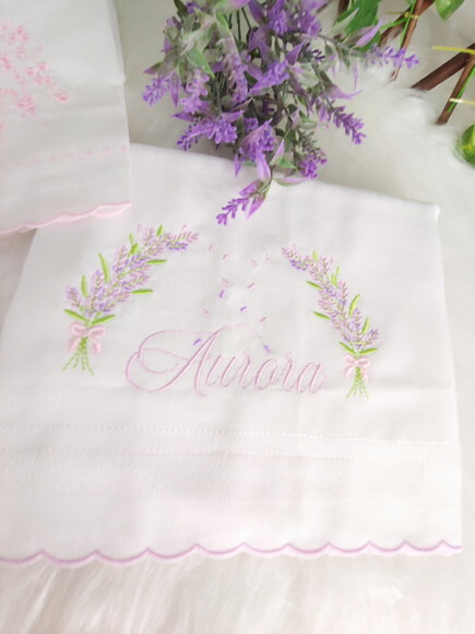Fralda Bordada Personalizada para Bebê
