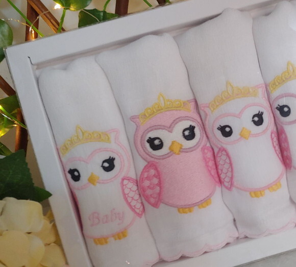 Kit com 4 Fraldas de Boca Personalizado