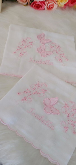 Kit de Fraldas Bordadas para Bebê Personalizada