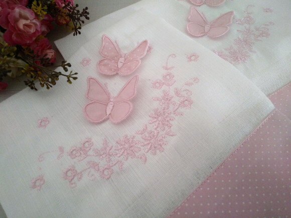 Kit Fralda Bordada Personalizada para Bebê - Kit 2unids