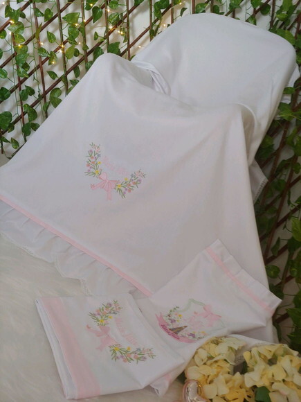 Kit Manta para Berço Maternidade Personalizado