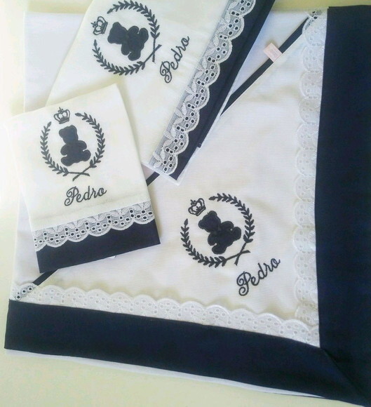 Kit Maternidade Personalizado com Bordado Inglês