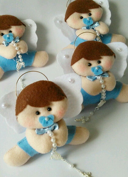 Lembrancinha Maternidade Personalizada - 12 Anjinhos em Felt