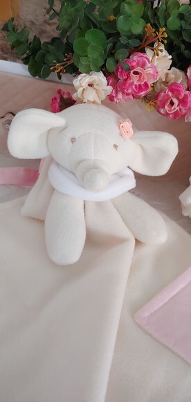 Naninha Elefante Personalizada com Nome do Bebê