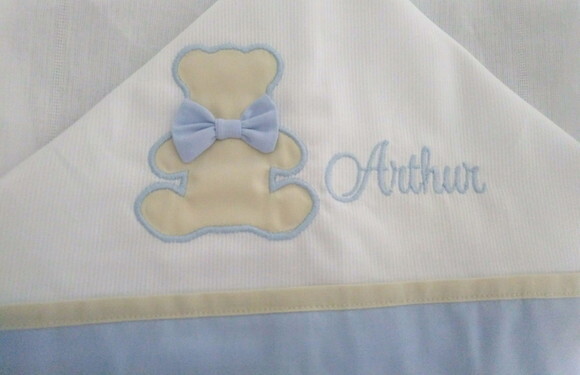 Toalha Fralda com Capuz Personalizada 100% Algodão