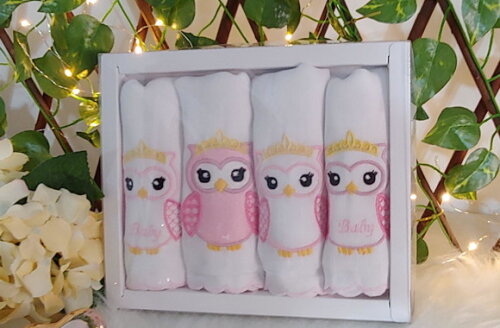 Kit com 4 Fraldas de Boca Personalizado