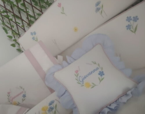 Kit Berço Personalizado Luxo - 9 Peças Padrão Americano