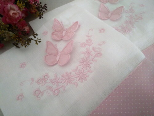 Kit Fralda Bordada Personalizada para Bebê - Kit 2unids