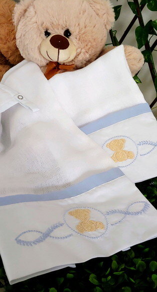 Kit Fralda de Boca com Bordado Personalizado