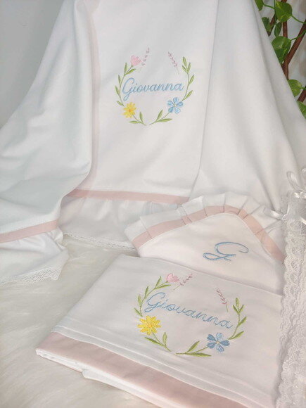 Kit Maternidade Bebê Luxo Personalizado 100% Algodão