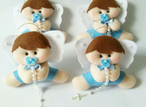 Lembrancinha Maternidade Personalizada - 12 Anjinhos em Felt