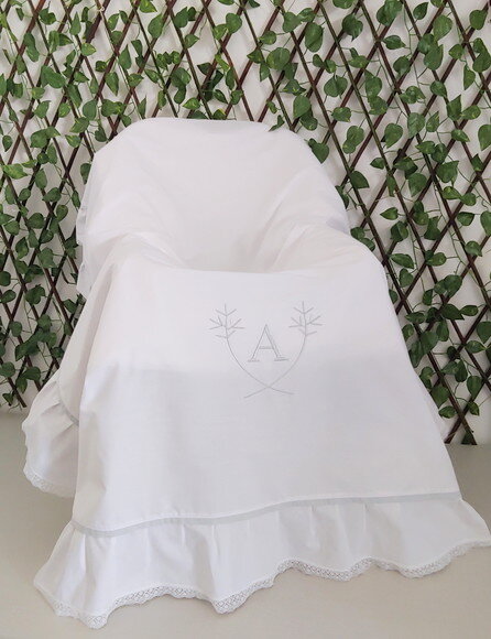 Manta Berço Maternidade Bebê - Personalizada com Bordado
