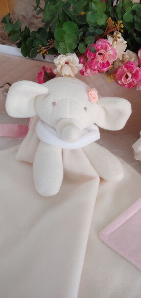Naninha Elefante Personalizada com Nome do Bebê