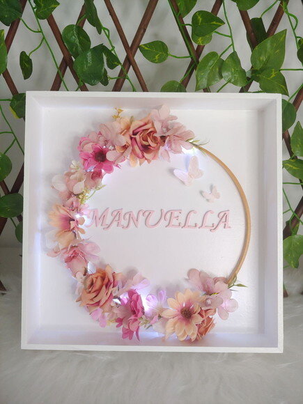 Quadro Porta Maternidade com Led - Personalizado