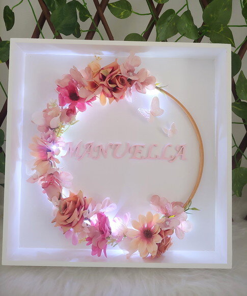 Quadro Porta Maternidade com Led - Personalizado