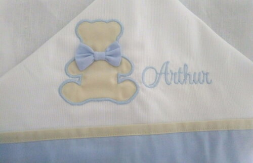 Toalha Fralda com Capuz Personalizada 100% Algodão