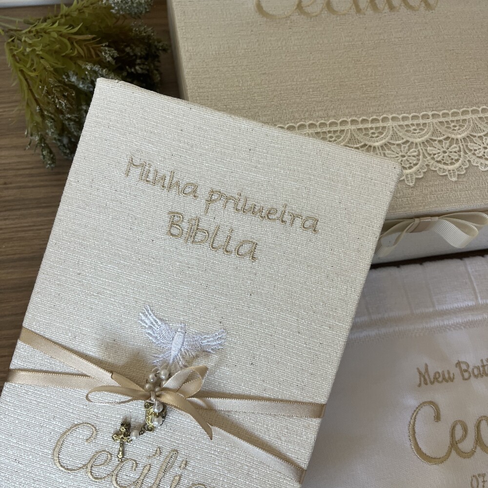 Caixa presente afilhado; presente batizado; presente afilhado