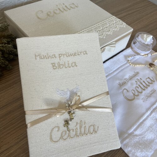 Caixa presente afilhado; presente batizado; presente afilhado