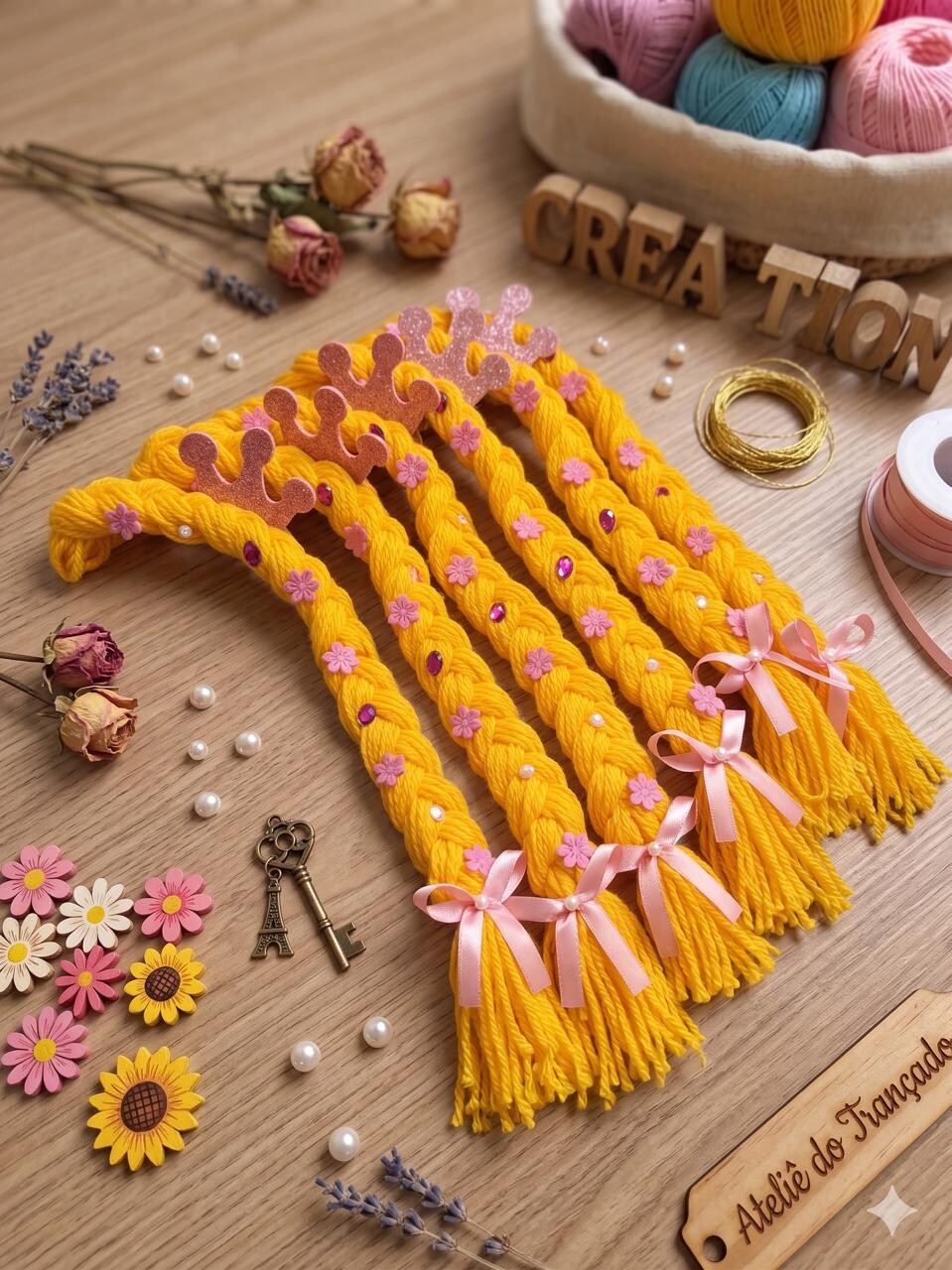 Tiara Faixa meia Rapunzel