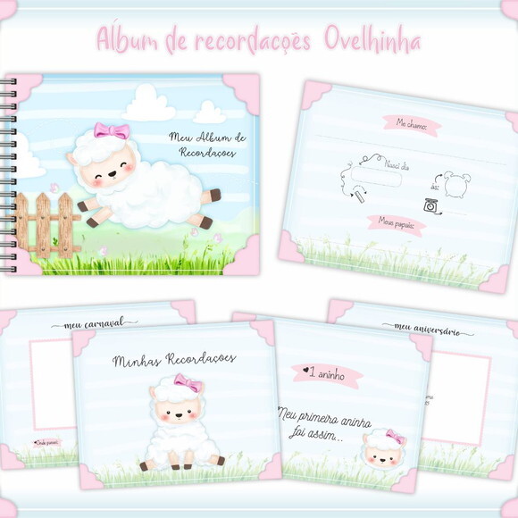 Álbum Recordações Bebê Ovelhinha - Arquivo Digital #267