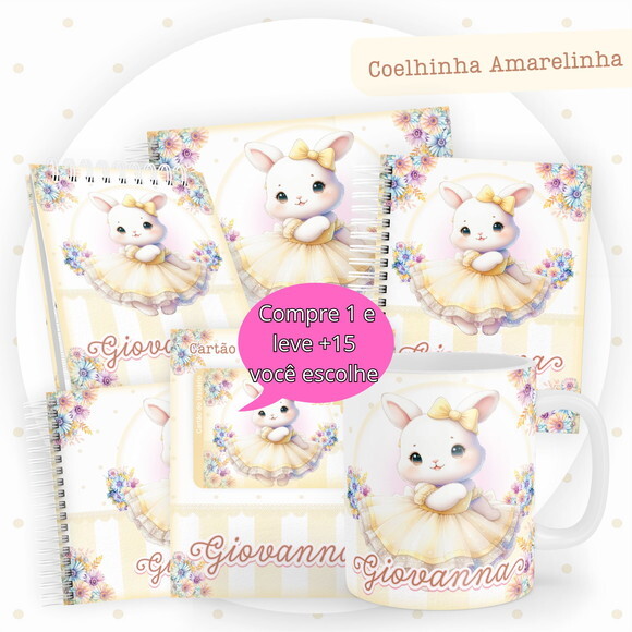 Arquivo Caderneta e Livro do Bebe Coelhinha Amarelinha #3850
