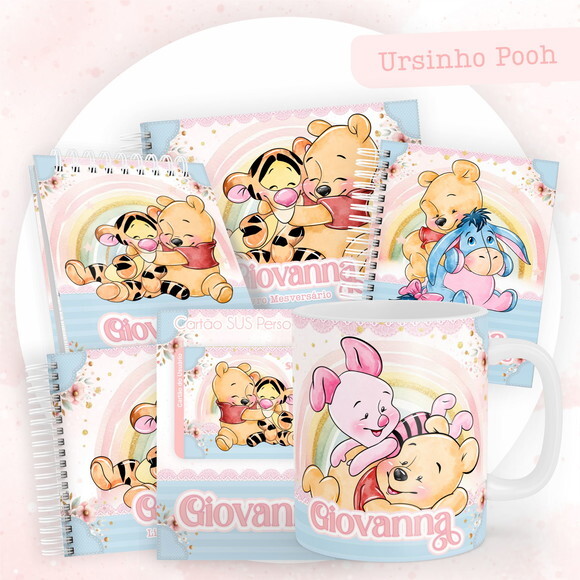 Arquivo Caderneta e Livro do Bebe Ursinho Pooh #3858
