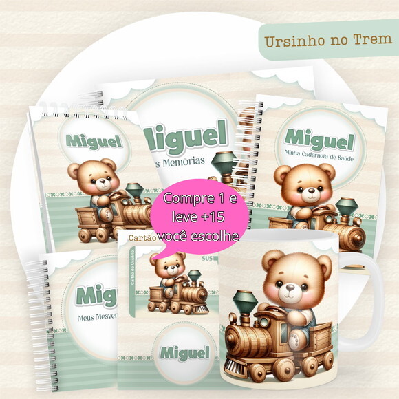 Arquivo Caderneta e Livro do Bebe Ursinho no Trem #3861