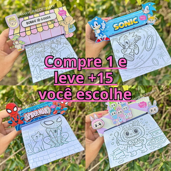 Arquivo Caixa Rolo para Colorir Temas #7030