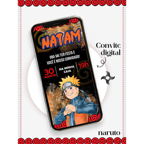 Arquivo Convite Digital Naruto #1321
