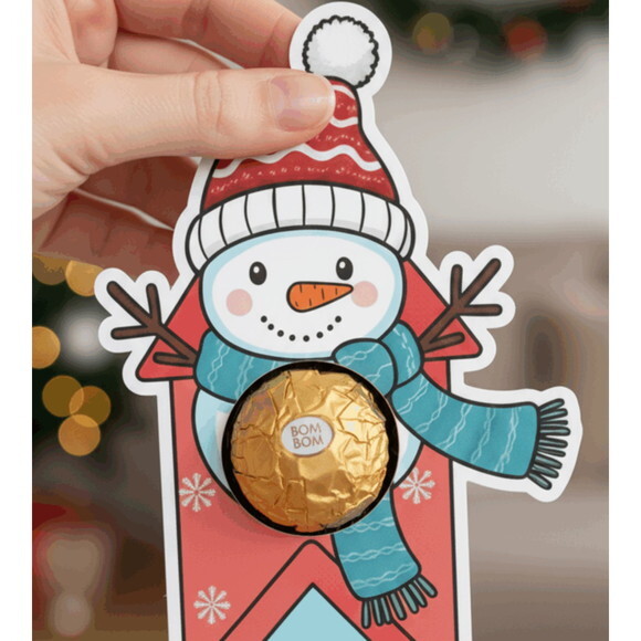 Arquivo de Corte Bombom Boneco de Neve #7581