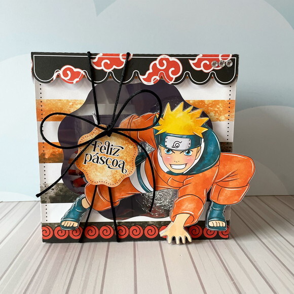 Arquivo de Corte Caixa com Copo e Ovo Pascoa Naruto #162